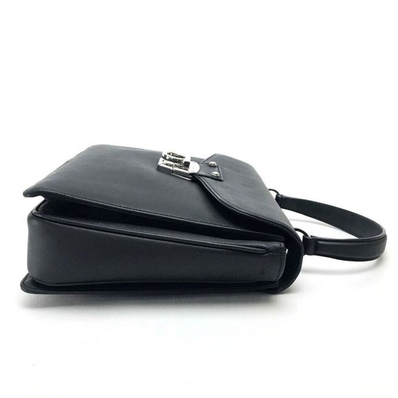 SALVATORE FERRAGAMO Gancini Shoulder Hand Bag 2way bag Black Leather - Picture 11 of 16